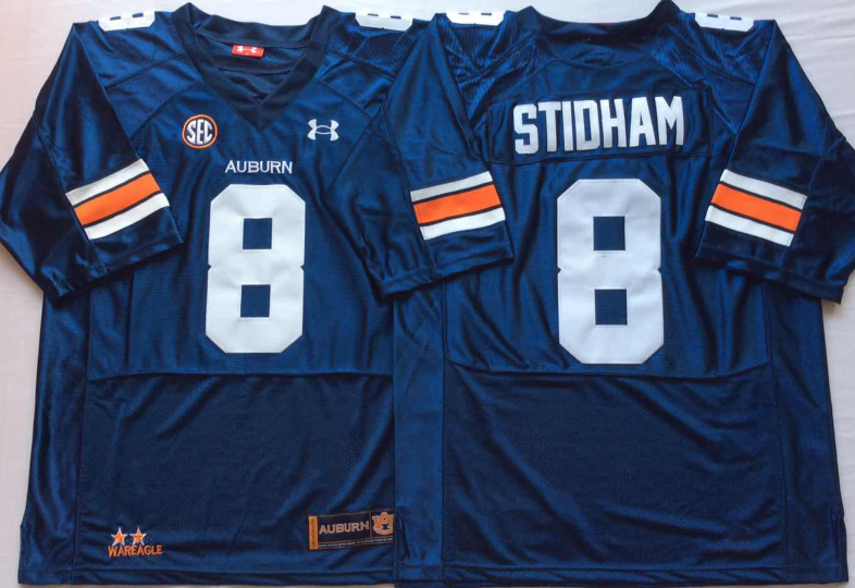 NCAA Men Auburn Tigers Blue 8 STIDHAM